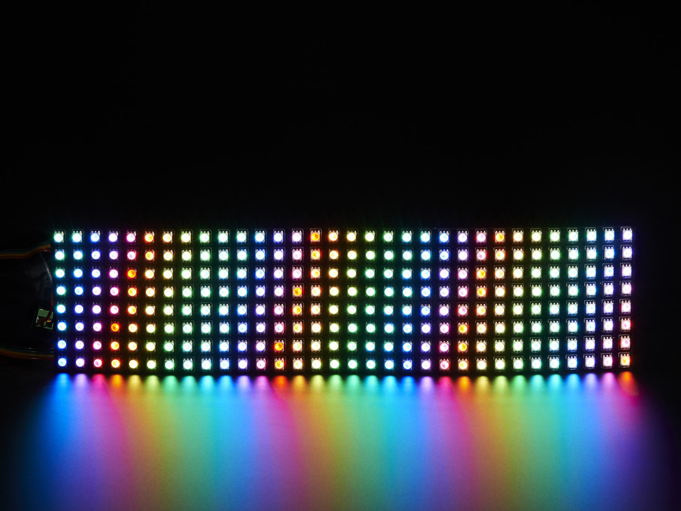 휘어지는 네오픽셀 RGB LED 8x32 매트릭스 타입 (Flexible 8x32 NeoPixel RGB LED Matrix)